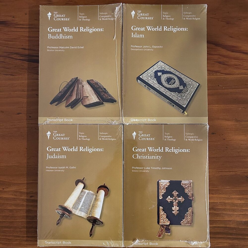 GREAT COURSES Buddhism, Islam, Judaism, Christianity set of 4 transcript books